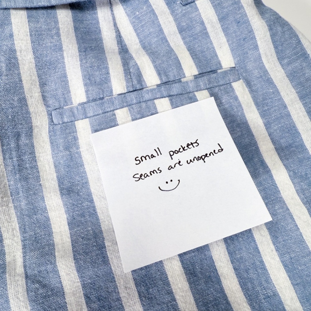 💙 L’AGENCE Alex Paperbag High-Rise Belted Shorts – Blue/White Stripe – Size 4 - Picture 10 of 12